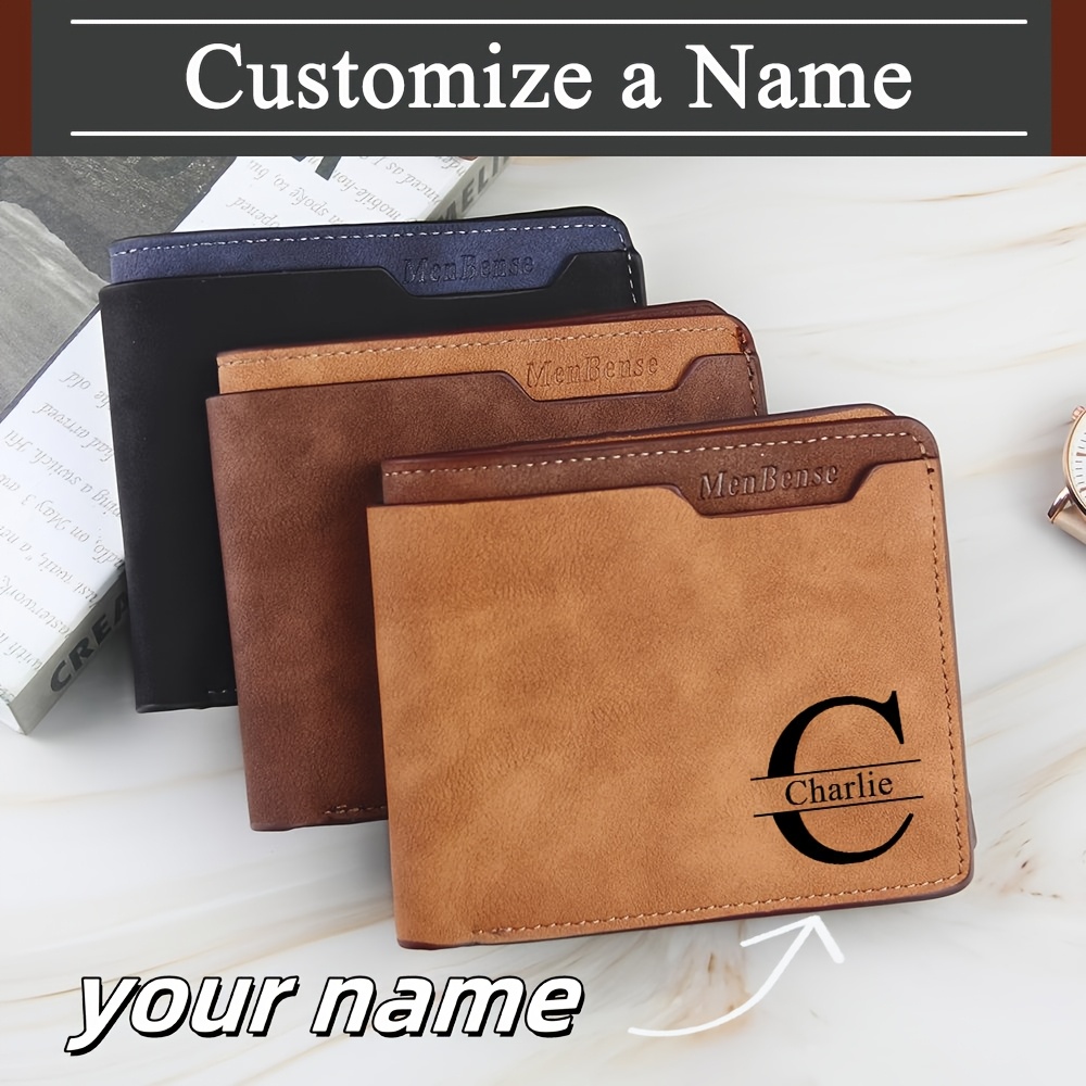 Luxury Lifestyle Photography - Customized Name Luxury Male Short Wallet