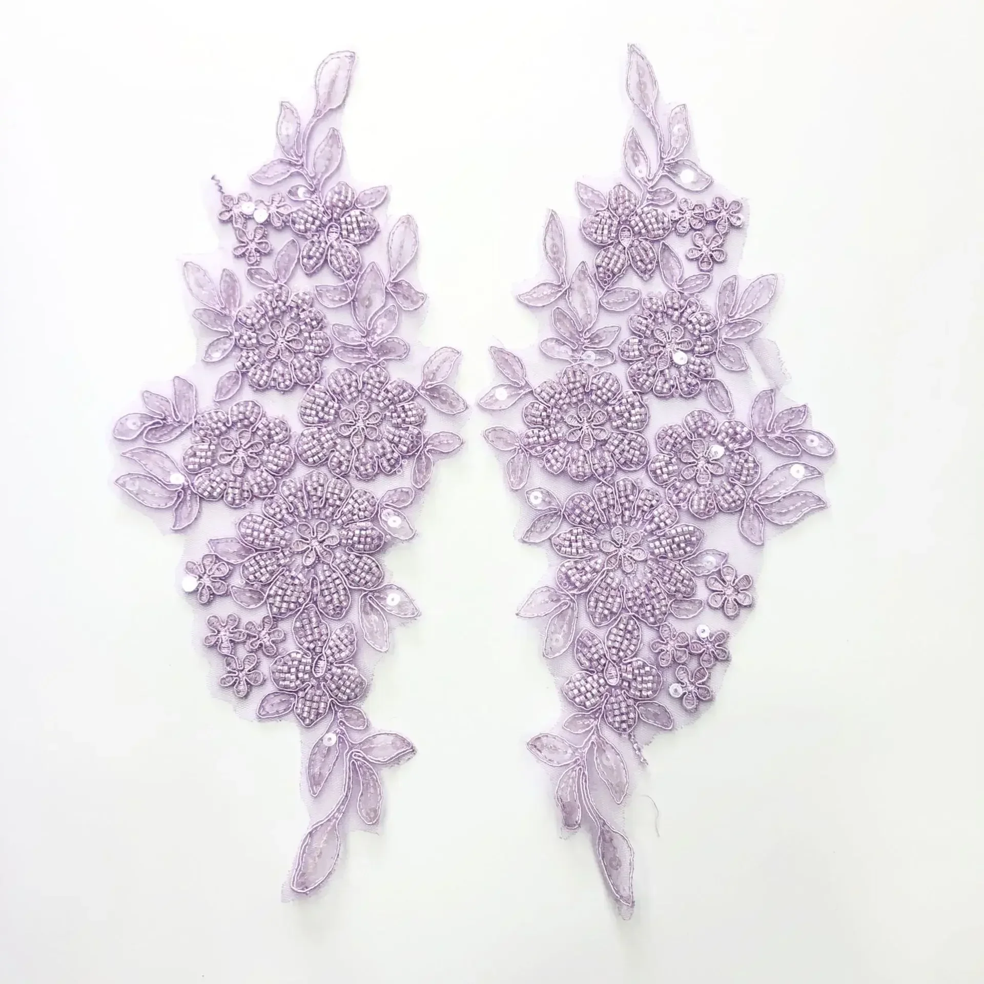 Luxury Lifestyle Photography - 2pc/set Luxury beaded embroidery lace applique
