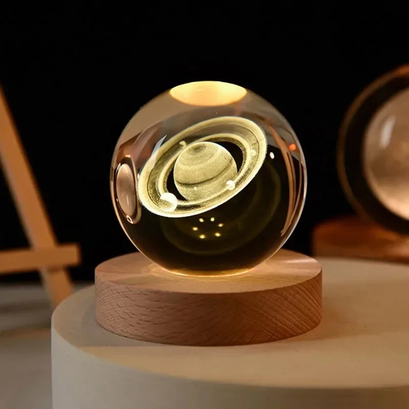 Crystal Ball Decor - 6cm Crystal Ball Decoration Astronomy Solar