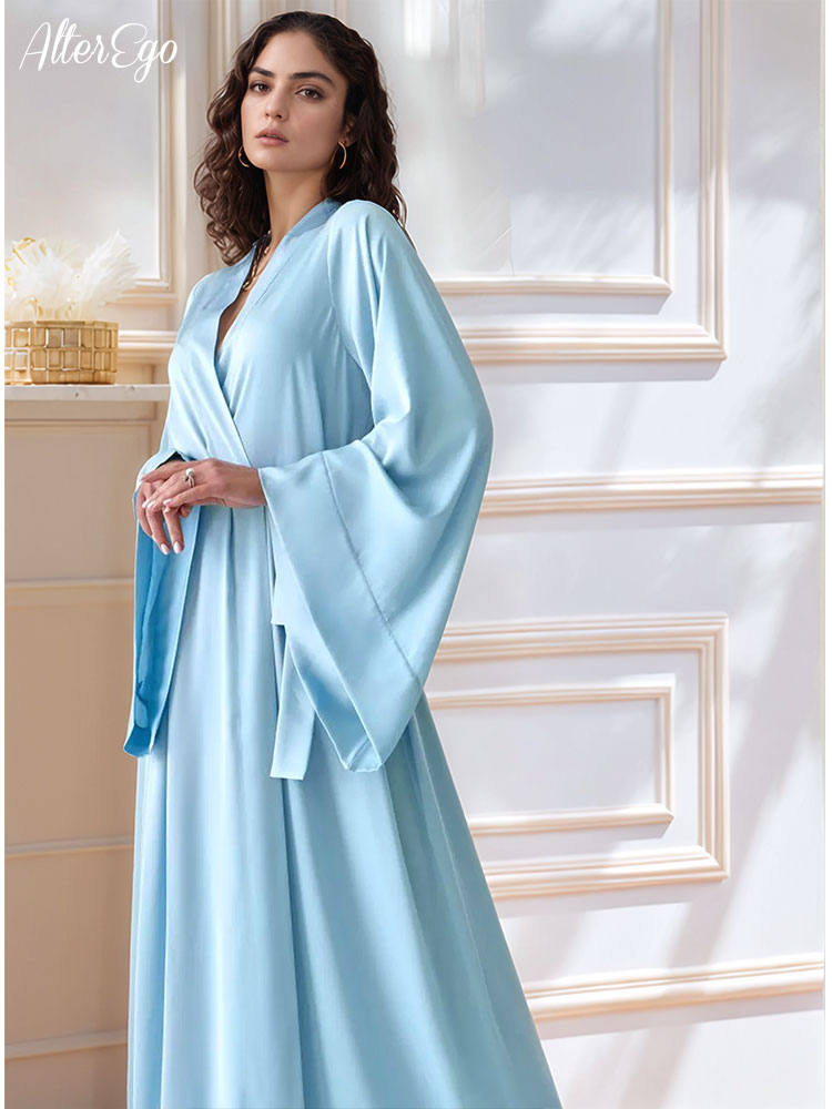 Floor Length Bridal Kimono Bei - Luxury Lifestyle Women ulasan dan harga
