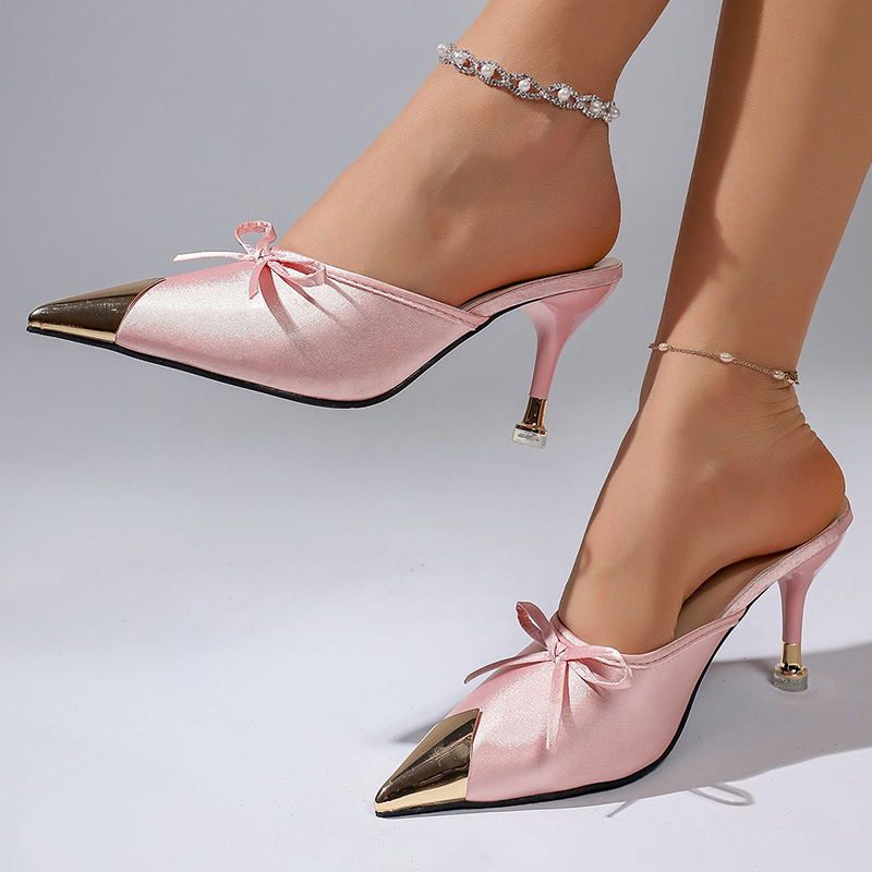 Bowtie Decor Pink High Heel Sa - Luxury Lifestyle Shoes ulasan dan harga