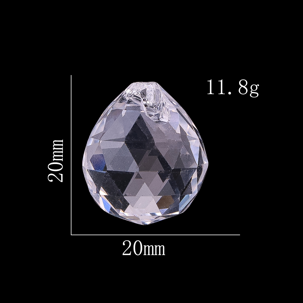 6pcs 20mm K9 Crystal Glass Bal - Crystal Ball Decor ulasan dan harga