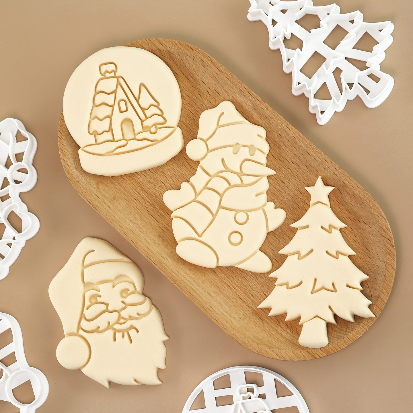 4 Pcs Christmas Cookie Cutter  - Crystal Ball Decor ulasan dan harga