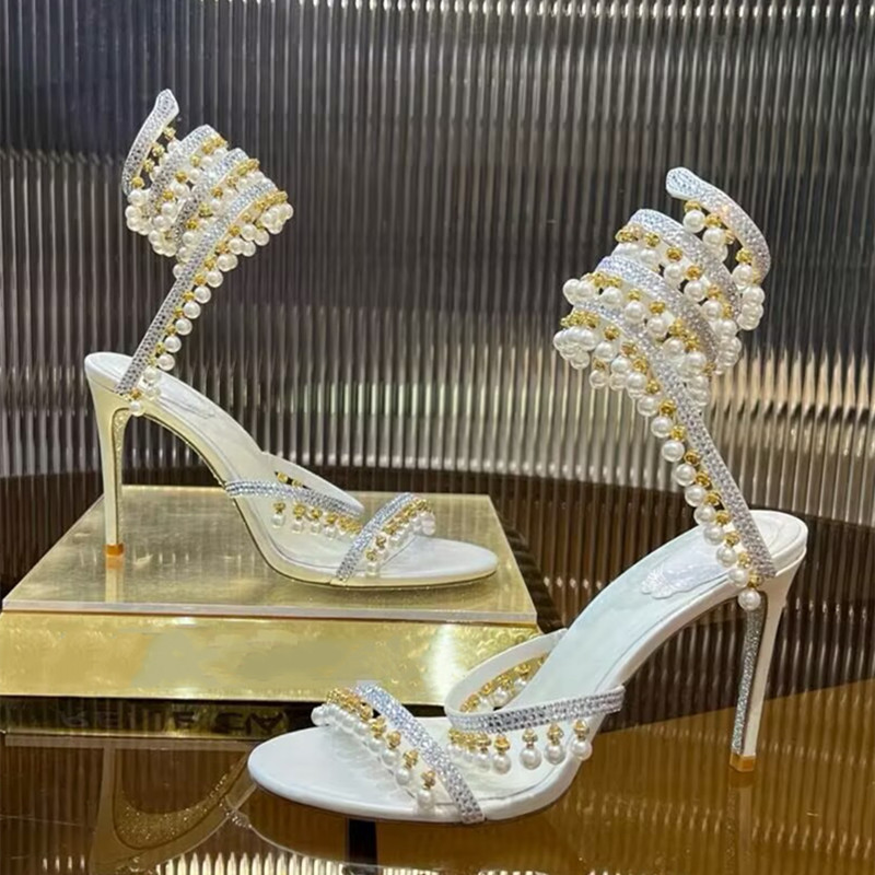 Luxury Rhinestones Pearls Tass - Luxury Lifestyle Shoes ulasan dan harga
