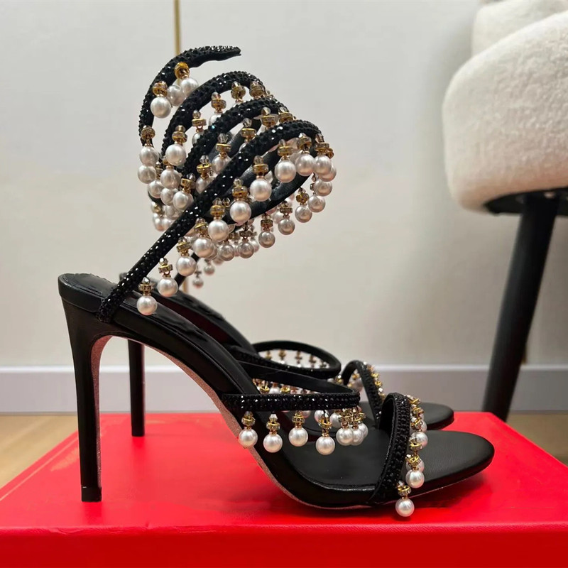 Luxury Rhinestones Pearls Tass - Luxury Lifestyle Shoes ulasan dan harga