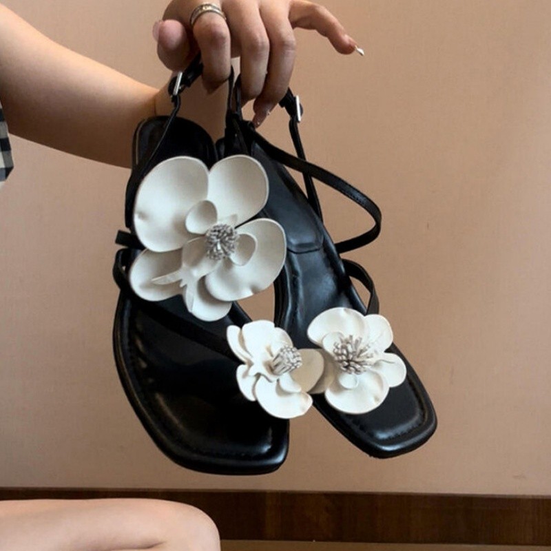 Wonen  Flower Clip Toe High Sa - Luxury Lifestyle Shoes ulasan dan harga