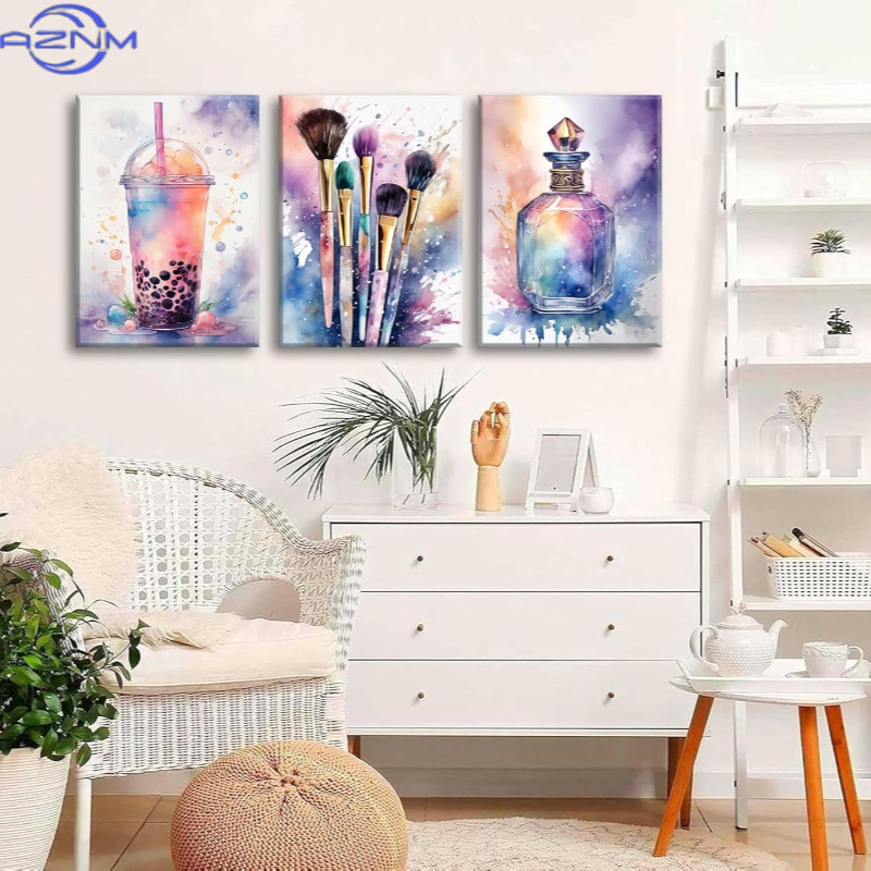 3pcs Luxury Watercolor Sweet E - Luxury Lifestyle Pictures ulasan dan harga