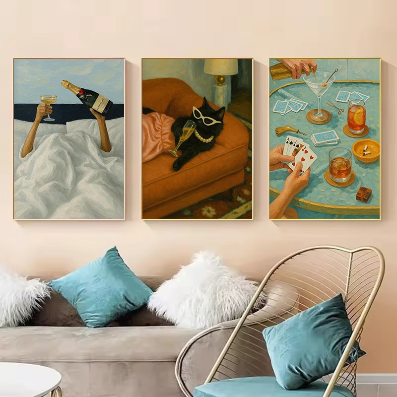 1pc Frameless Vintage Black Ca - Luxury Lifestyle Pictures ulasan dan harga